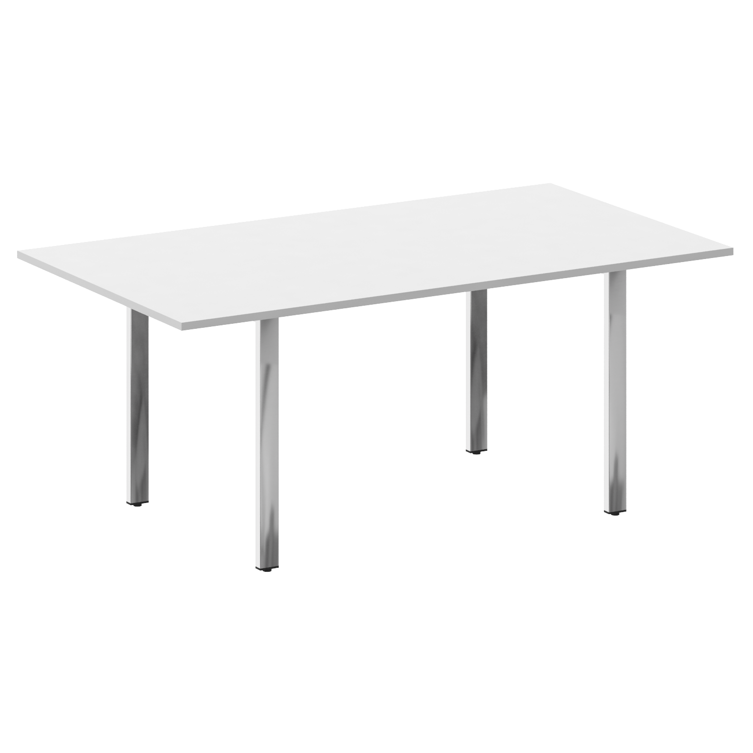 Metal System Direct Стол переговорный на П-обр. м/к БП.ПРГ-180 Белый/Нерж. сталь 1800*1000*75 в интернет-магазине офисной мебели Фронда Офис