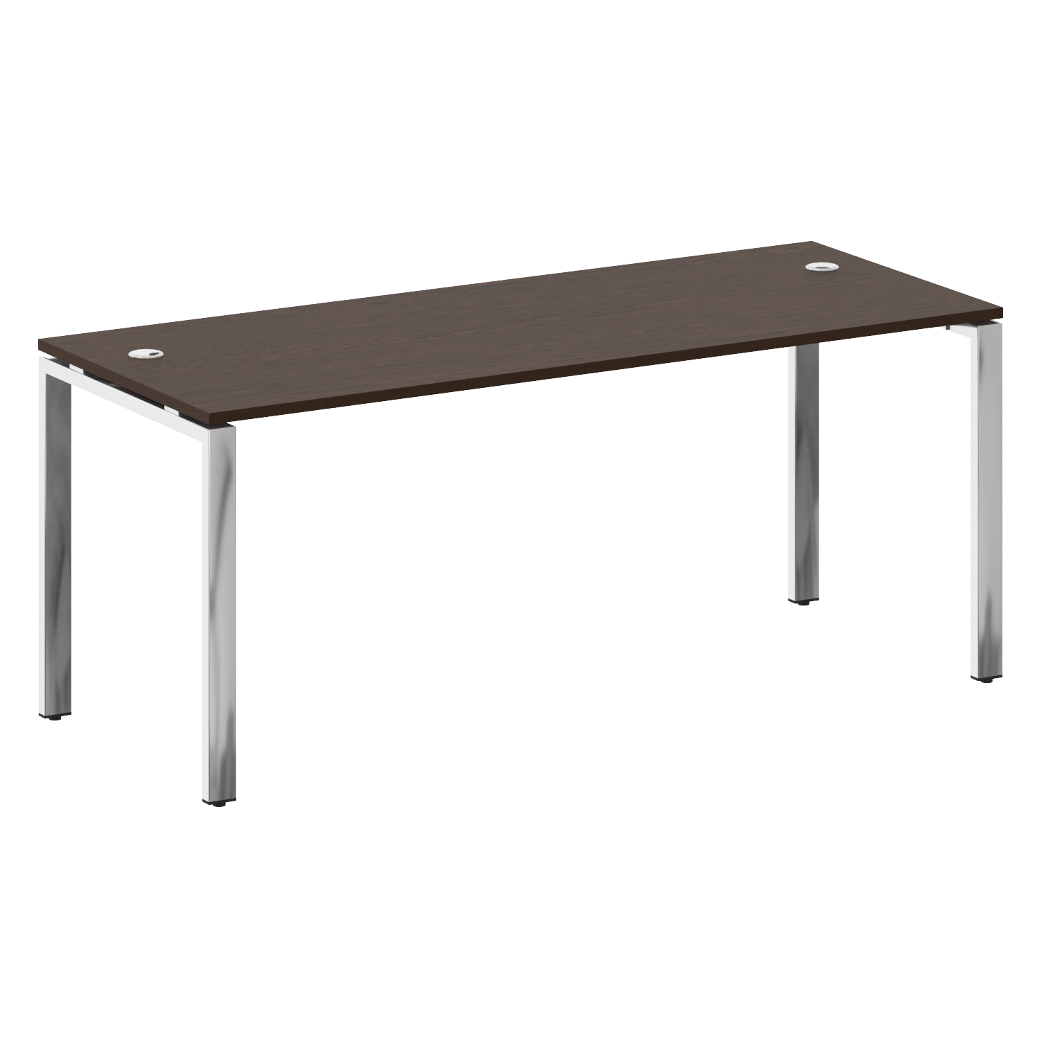 Metal System Direct Стол рабочий руководителя на П-обр. м/к БП.СРР-5.7 Венге/Нерж. сталь 1800*720*75 в интернет-магазине офисной мебели Фронда Офис