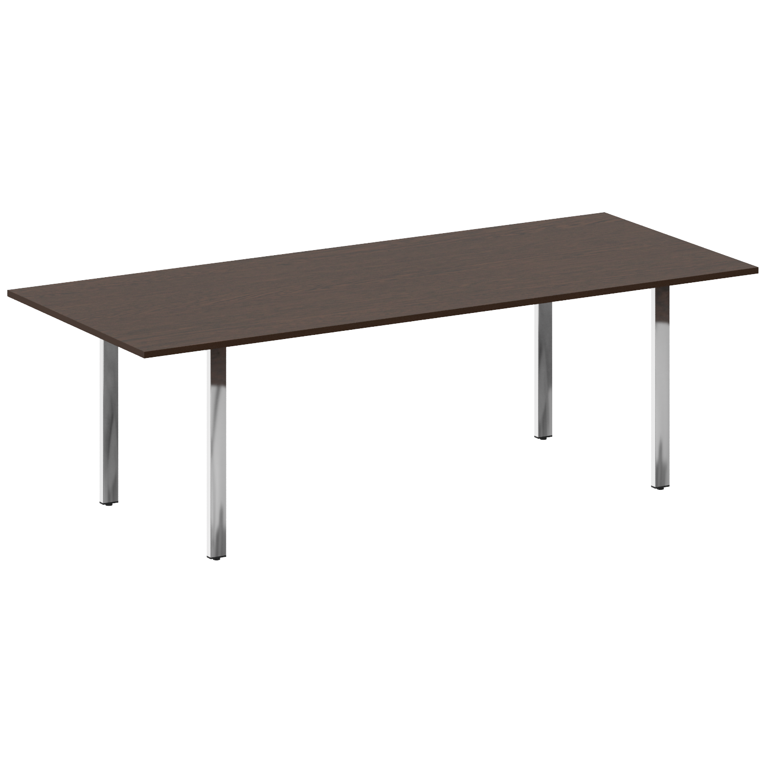 Metal System Direct Стол переговорный на П-обр. м/к  БП.ПРГ-240 Венге/Нерж. сталь 2400*1000*75 в интернет-магазине офисной мебели Фронда Офис