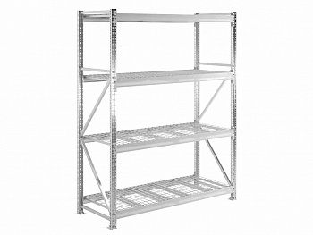Стеллаж MS Pro 250/150x60/4 b с сетчатыми полками в интернет-магазине офисной мебели Фронда Офис